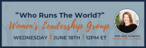 women's leadership group with Samantha mckenna - register here to join - https://us06web.zoom.us/meeting/register/tZMtdumqqT8qH9NoLPhmj1uNZFiPST5kgXvi