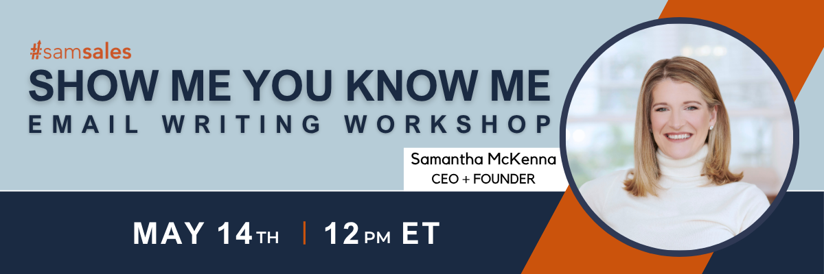 Show Me You Know Me email writing workshop by #samsales
